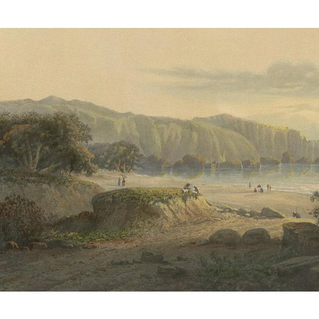 After Salm, Srigonjo Bay, South Coast of Java, 1872, Original Chromolithograph For Sale - Image 3 of 7