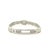 This contemporary link bracelet showcases a sleek design with a series of polished links crafted in 14K white gold. The...
