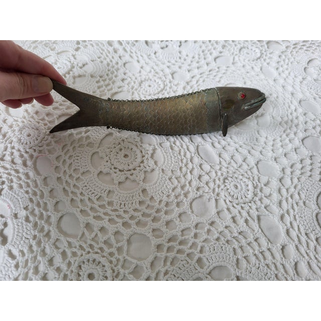 Mid 20th Century French Brass Fish Figurine For Sale - Image 4 of 7