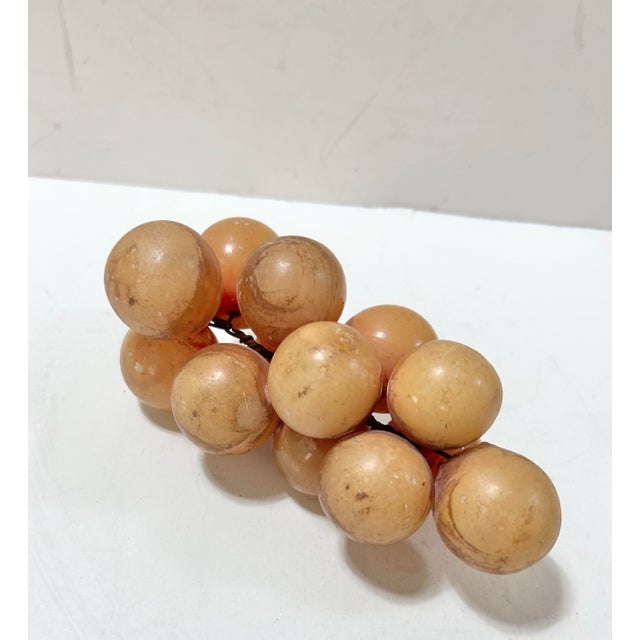 Pink Vintage Blush Pink and Golden Alabaster Grape Clusters – A Pair For Sale - Image 8 of 10