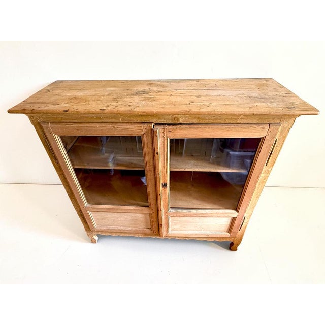 Antique Stripped Pine Glazed Bar Cabinet, 1800s For Sale - Image 12 of 13