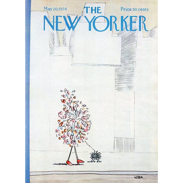 Original vintage New Yorker magazine cover dated May 20, 1974 featuring a Dog theme. Cover illustration by Robert Weber...