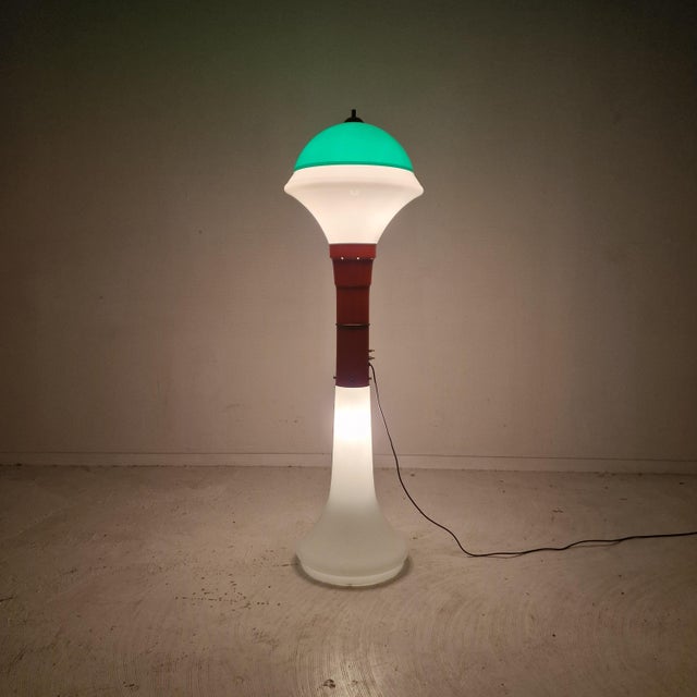 Mid-Century Italian Space Age Murano Glass Floor Lamp, 1970s For Sale - Image 4 of 13