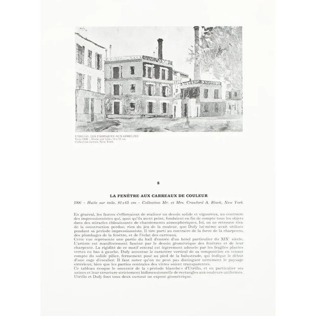 1970s 1970 After Raoul Dufy "Window With Coloured Glasses", Full-Color Parisian Print For Sale - Image 5 of 7