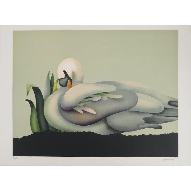 Jean-Paul Donadini, Le cygne assoupi, Lithograph For Sale