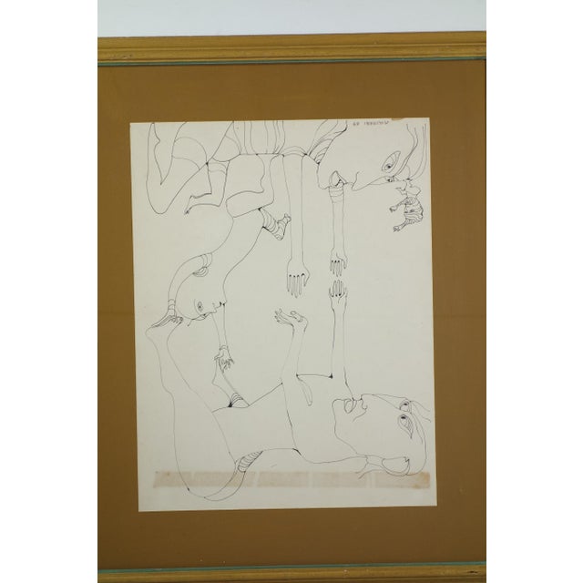 Mario Molinari, Figure, Drawing on Paper, 1969 For Sale - Image 3 of 9