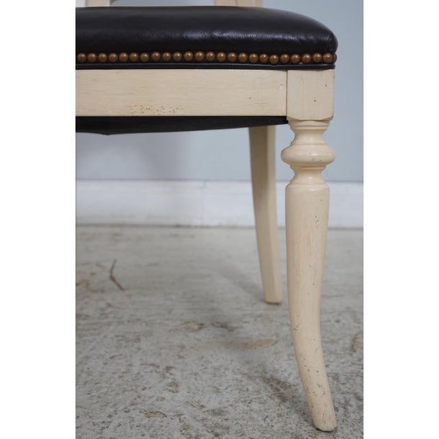 Set of 8 Hickory White Country French Dining Chairs For Sale - Image 9 of 18