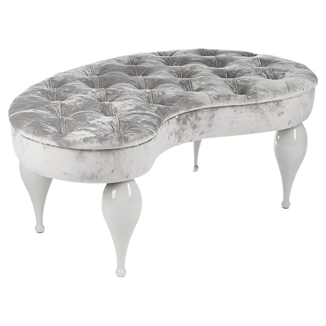 Gray Senib Fabric Carlos Pouf from VGnewtrend For Sale