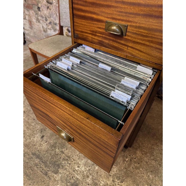 Vintage Industrial Wooden Filing Drawers, 1930s For Sale - Image 10 of 18