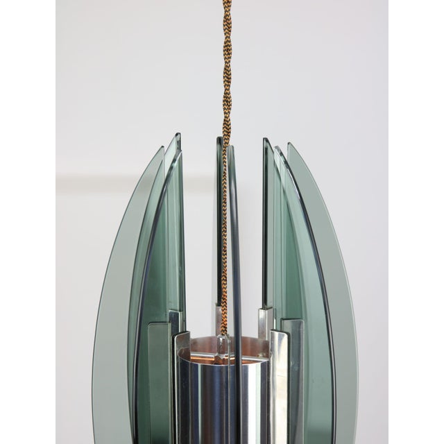 Italian Space Age Acrylic Glass Pendant Lamp, 1970s For Sale - Image 12 of 16