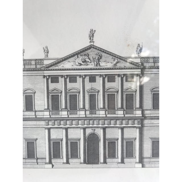 Late 20th Century Architectural Engraving Prints from Vitruvius Britannicus After C. Campbell, Framed - a Pair For Sale - Image 10 of 13