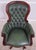 Age: Approx. 25 Years Old Details: Solid Mahogany Frame Tufted Back Swivel & Tilt Chair Fine Carved Details High Quality...