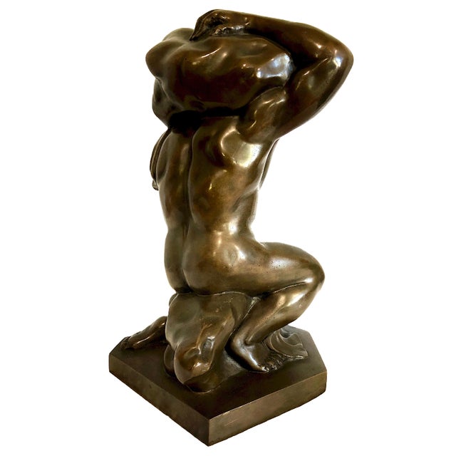Vietnamese Bronze Sculpture of a Burdened Man, by Gia-Lợi For Sale - Image 4 of 14
