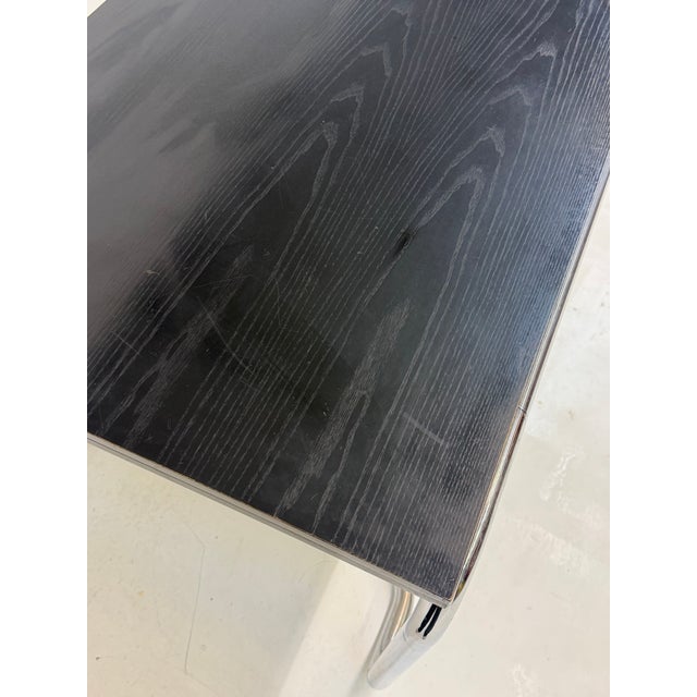 Acerbis Dining Table with Black Oak Top by Giotto Stoppino, 1970s For Sale - Image 9 of 10