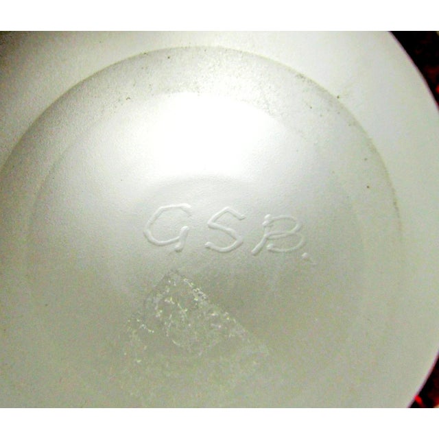 Borowski Satin Finish Lips Studio Glass Bowl Signed to Base For Sale - Image 9 of 9