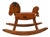 1970s Dawn ’Til Dusk Toys Vermont Handcrafted Folk Art Wooden Rocking Horse For Sale