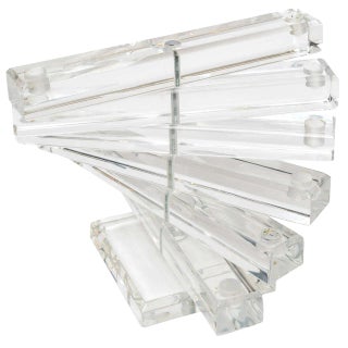 Vintage Lucite " Spiral Staircase" Sculptural 12 Light Candelabra Springer Style For Sale