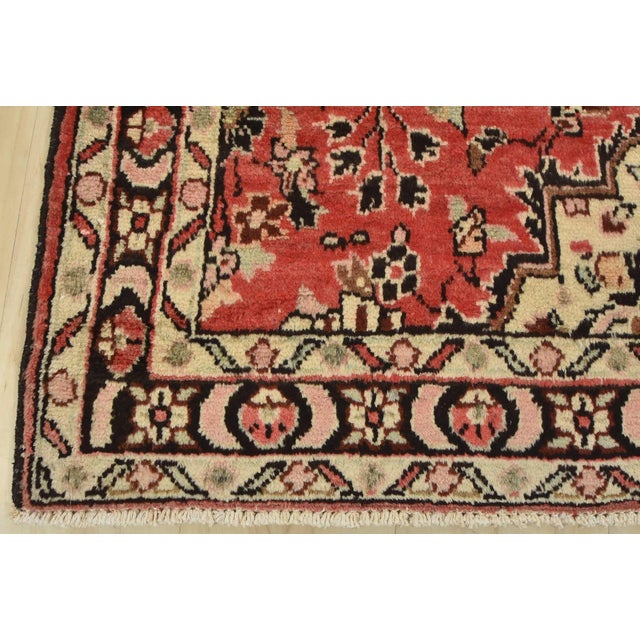 Malayer Runner 3’10” X 10’2” Red Wool Semi-Antique Hand-Knotted Oriental Rug For Sale - Image 12 of 15