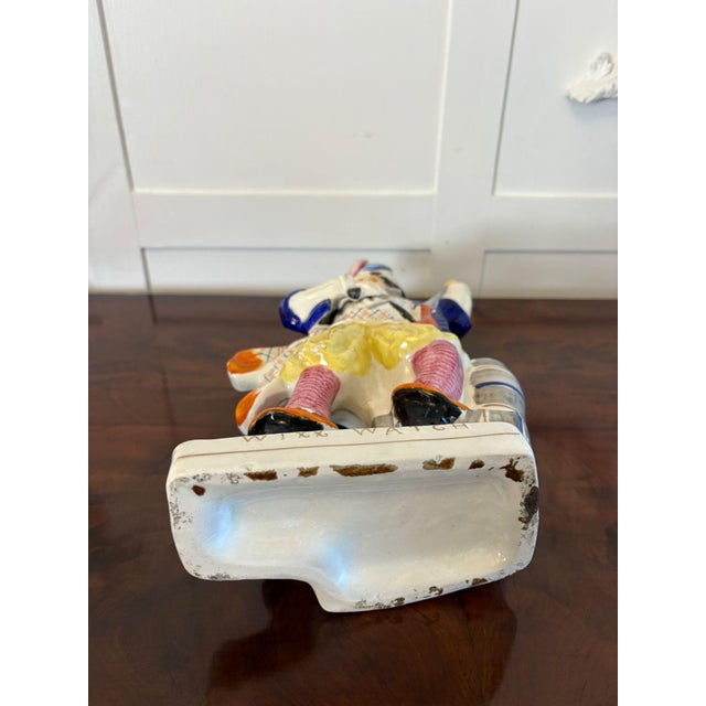 Large Antique Victorian Staffordshire Flatback Figure of Will Watch Smuggler, 1860s For Sale - Image 9 of 10