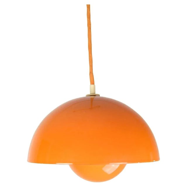 Yellow VP1 Flowerpot Ceiling Lamp by Verner Panton For Sale - Image 8 of 8