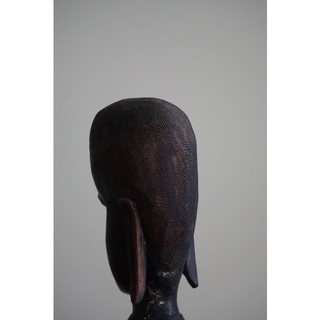 Mid-Century Handcrafted African Wooden Sculpture, 1950s For Sale - Image 10 of 14