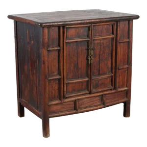 Antique Chinese Elmwood Two Door Cabinet