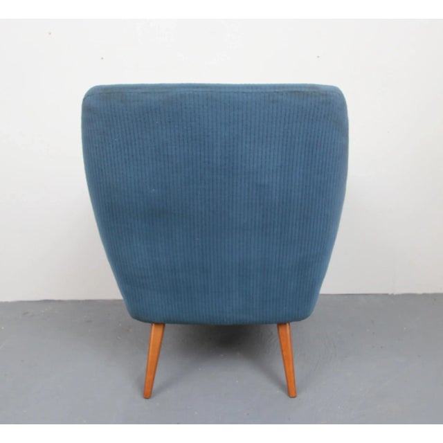 Armchair in Pigeon Blue-Light Gray, 1950s For Sale - Image 12 of 13