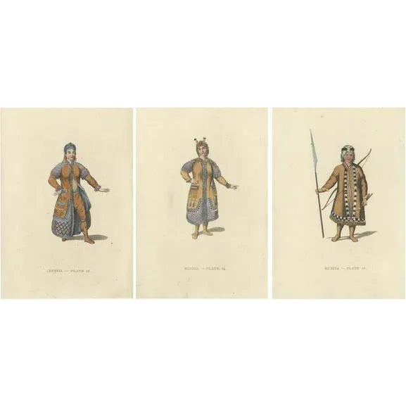 Engravings Depicting the Dress and Manners of the Yakouti Tribes in Russia, 1814, Set of 3 For Sale - Image 6 of 6