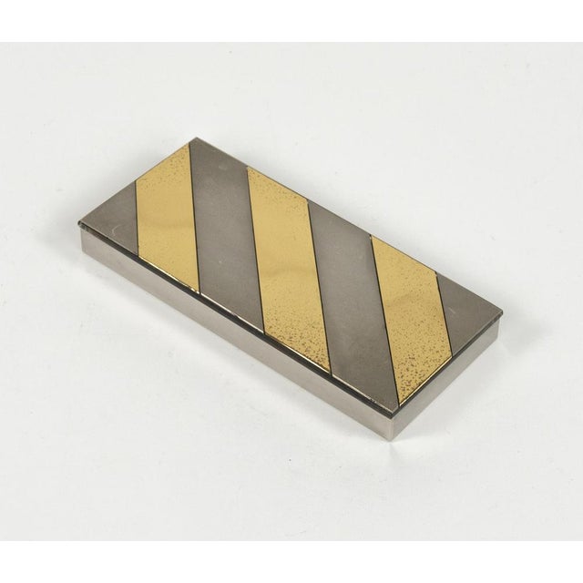 Metal Mid-Century Modern Decorative Box in Steel and Brass and Acrylic by Noel BC, Italy, 1970s For Sale - Image 7 of 18