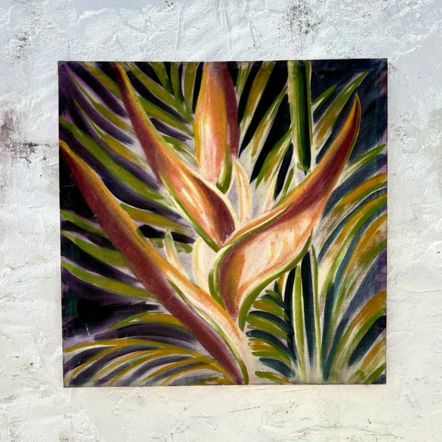 Vintage Tropical Botanical Painting For Sale - Image 4 of 6