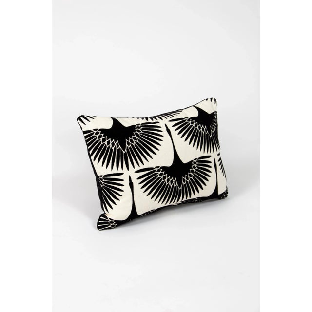 This 12"x16" pillow is small but mighty! Genevieve Gorder crane fabric meets luscious black velvet on the back. This small...