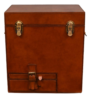 Vintage Leather Hamper Champagne and Wine Picnic Box