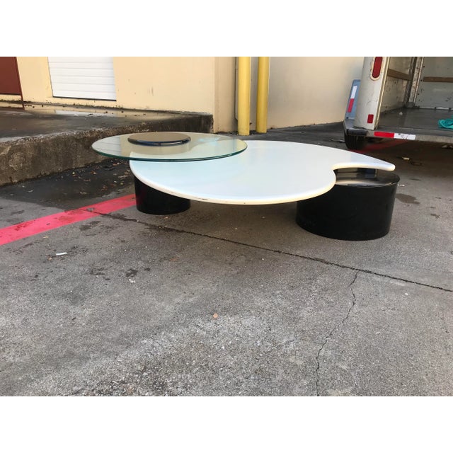 Glass 1980s Post Modern Rougier Coffee Table For Sale - Image 7 of 7