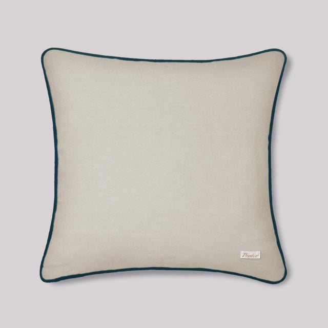 Transform your living room sofa or bedroom decor with this exquisite hand-embroidered cushion cover, a "modern heirloom"...