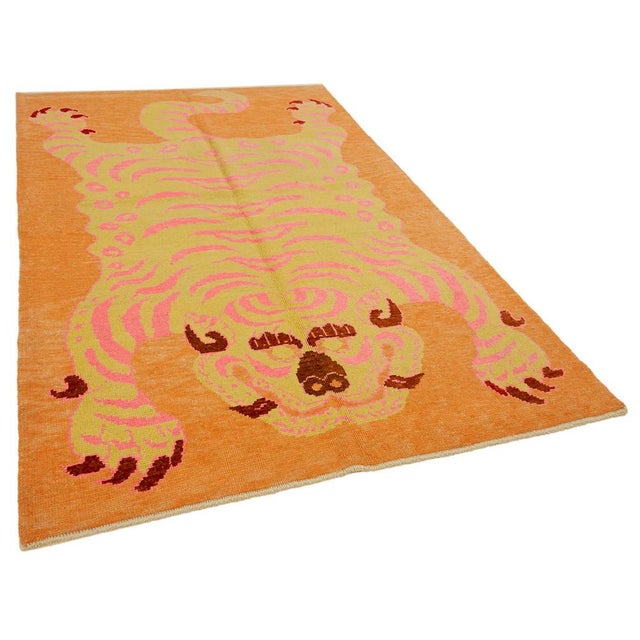 Handcrafted with exceptional care in Central Anatolia, Turkey, this tiger rug is made from premium, high-quality wool,...
