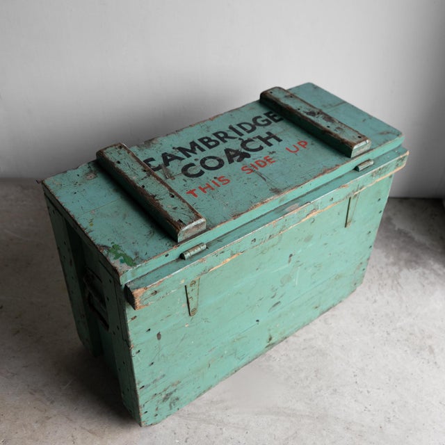 1920s Vintage Cambridge University Rowing Team Ice Box Drinks Cooler Crate, Early 20th Century For Sale - Image 5 of 16