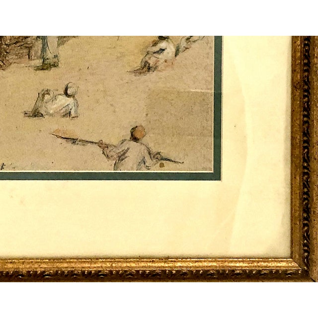 Paint Late 19th-Century Signed Orientalist Watercolor of Egypt by Gabrielle De Veaux Clements For Sale - Image 7 of 9