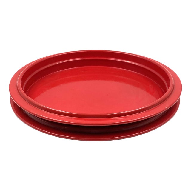 Red Centerpiece / Tray by Gianfranco Frattini, Italy, 1970s For Sale