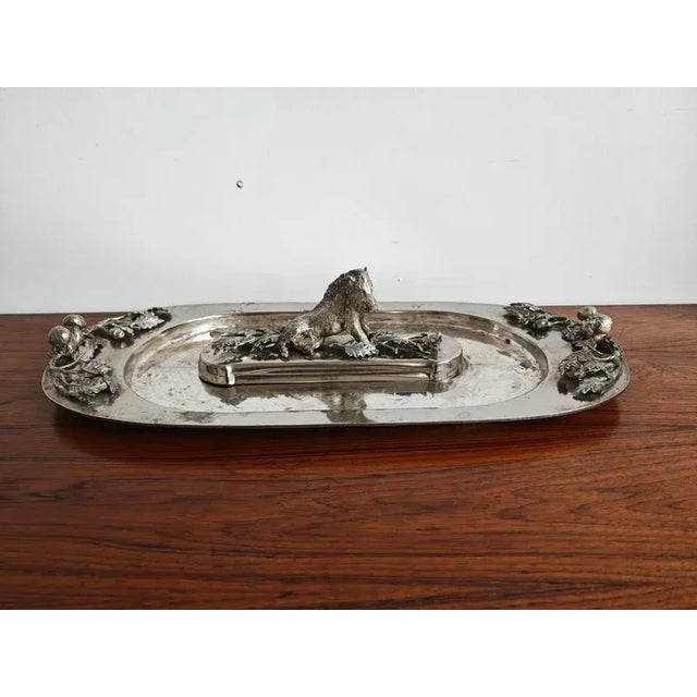 Gold Silver Plated Serving Platter by Franco Lapini, 1970s For Sale - Image 8 of 12