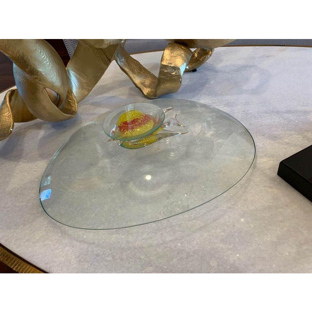 Glass Blown Glass Angel Fish Platter For Sale - Image 7 of 8