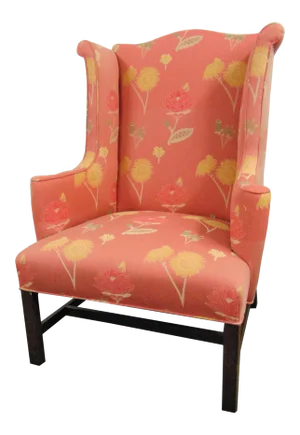 English Style Chippendale Wing Chair
