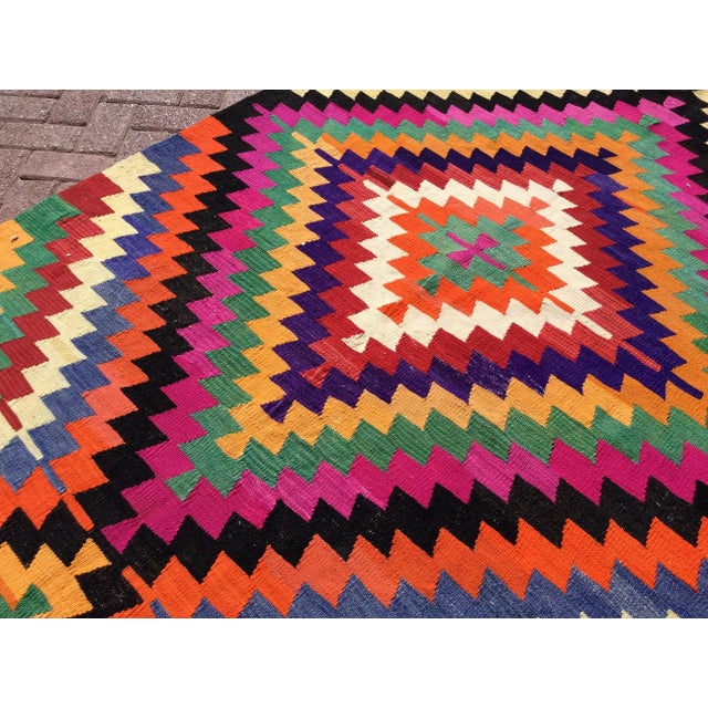 Vintage Bohemian Kilim - 60" X 110" For Sale - Image 11 of 13