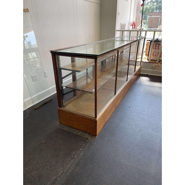 Antique Oak Haberdashery Counter Store Fixture & Show Case 1900 For Sale - Image 16 of 18