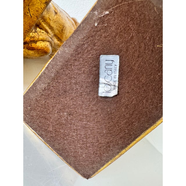 Gold Italian Vintage Gold Lion Bookends - A Pair For Sale - Image 8 of 9