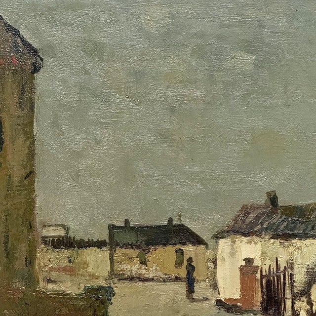 Mid Century Israeli Village Landscape Oil Painting by Ori Reisman (1924–1991) For Sale - Image 14 of 18
