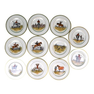 Set X 11 Frank Vosmansky X Abercrombie & Fitch Porcelain Bread Plates For Sale