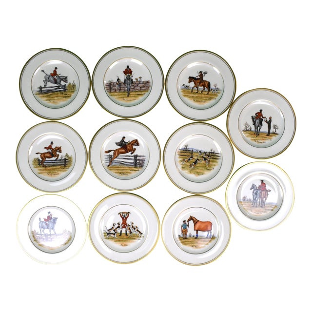 Set X 11 Frank Vosmansky X Abercrombie & Fitch Porcelain Bread Plates For Sale