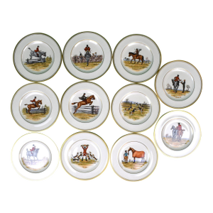 Set X 11 Frank Vosmansky X Abercrombie & Fitch Porcelain Bread Plates