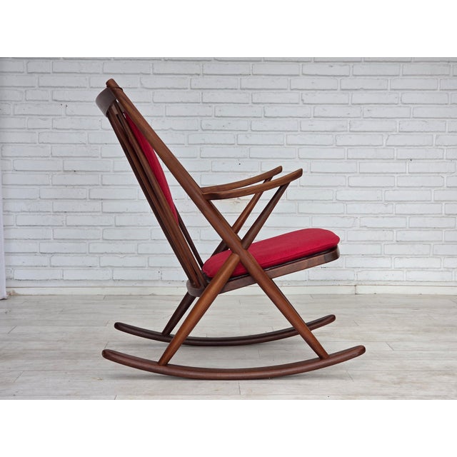 Vintage Danish Rocking Chair by Frank Reenskaug for Bramin, 1960s For Sale - Image 14 of 18