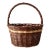 Vintage Wicker Gathering Basket For Sale